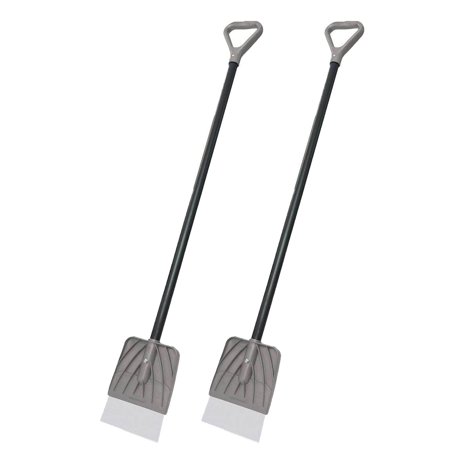 Suncast SSD7500 56 inch Steel Core Ice Scraper with D Grip, Silver (2 Pack)