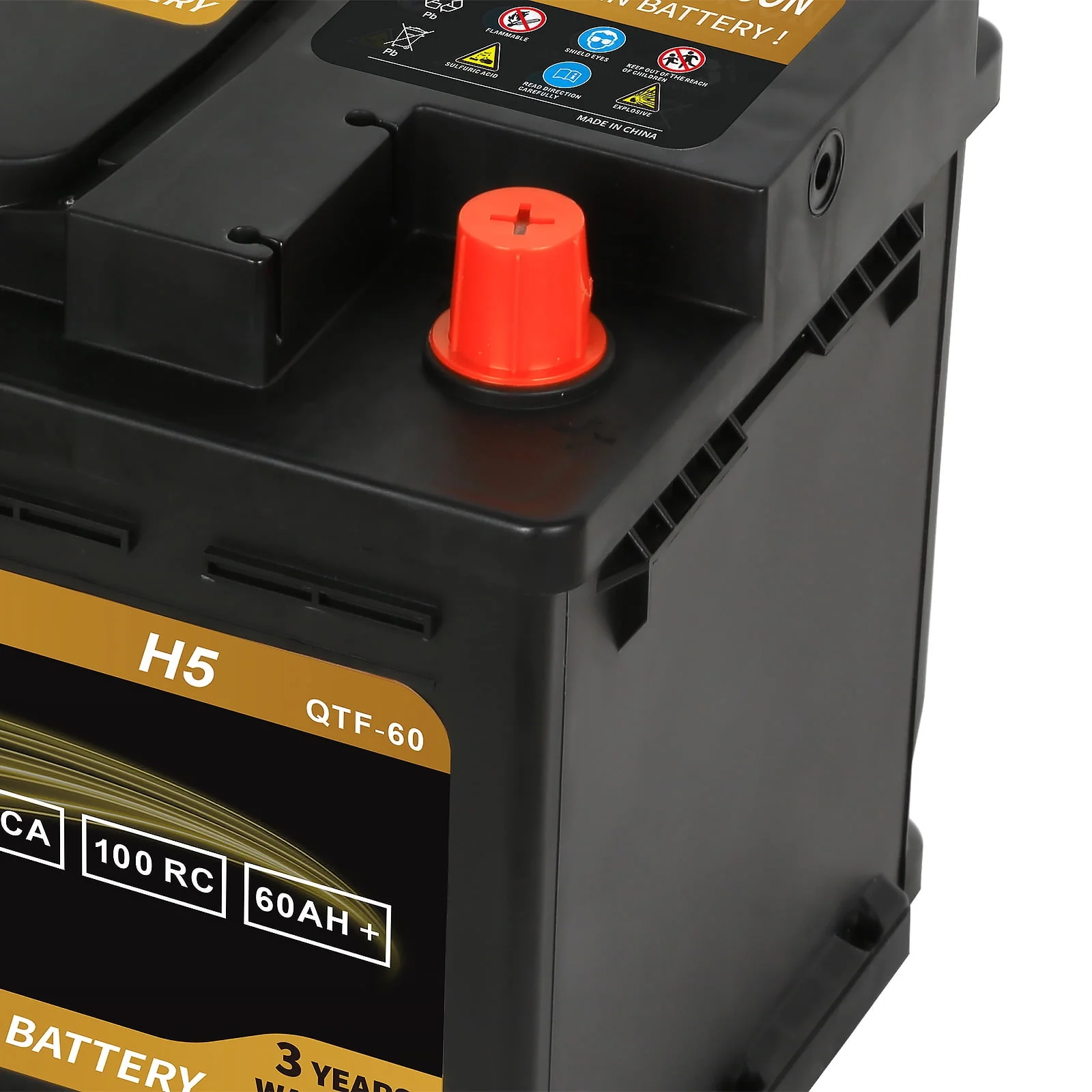 Weize Platinum AGM Automotive Battery,  Group 94R H7 Battery- 12v 80ah 140RC 850CCA, 36 Months Warranty