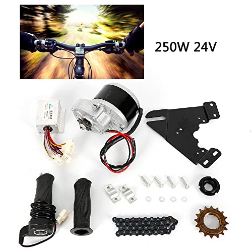 TBVECHI 24V 350W Electric Bicycle Motor Kit, E-Bike Electric Bike Left Side Drive Motor Kit Mountain Bike Conversion Set for Most of Bicycle Wheel Hub Diameter Less Than 36mm