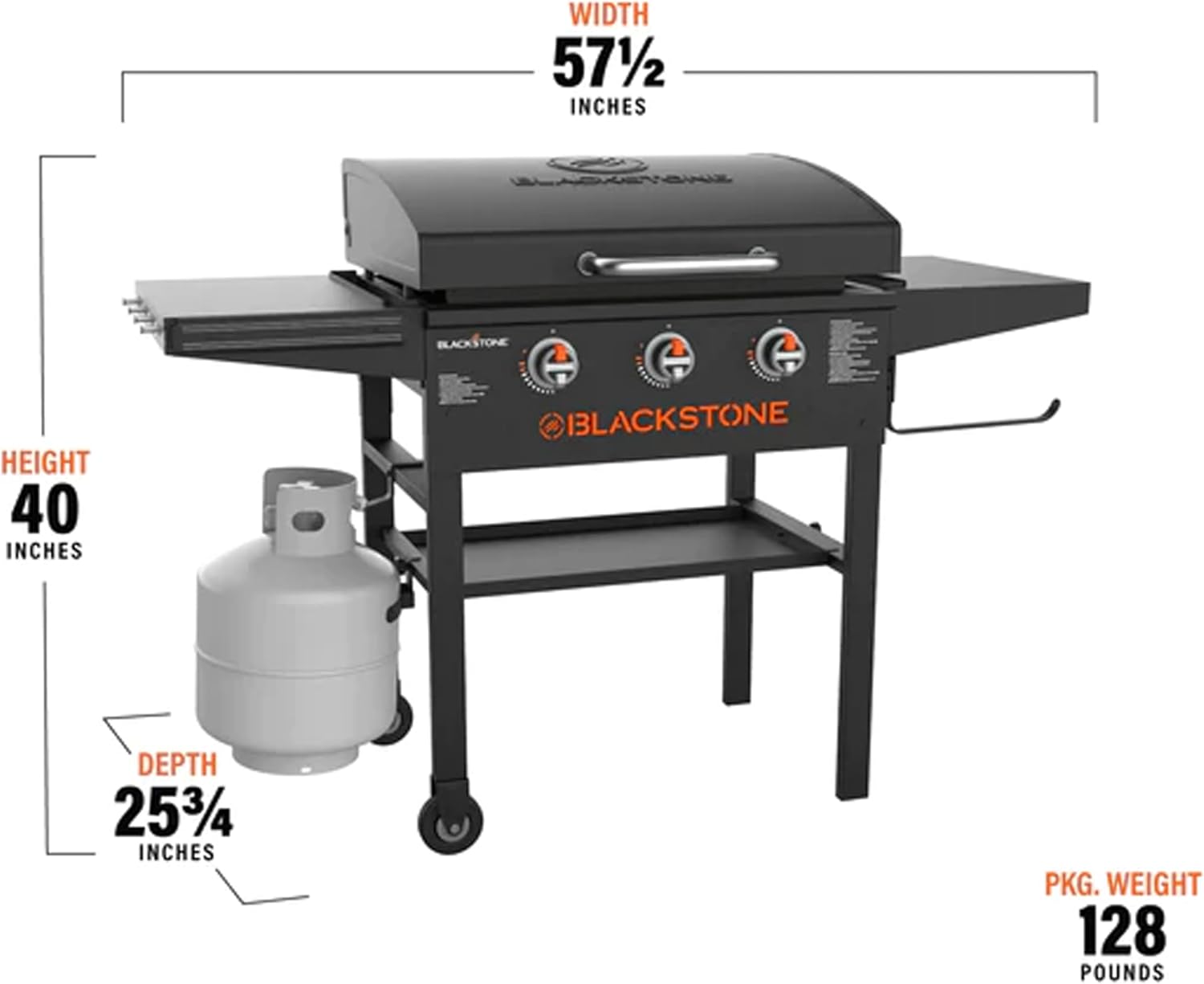 28 Inch Blackstone Griddle 2080 with Hood XL Griddle Original 3-Burner Outdoor Flat Top Grill, with Blackstone Griddle Seasoning, and Wholesalehome Gloves and Cloth