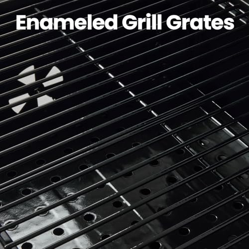 Charcoal Grills,Outdoor BBQ Grill Large Smoker Grill with Side Table,Backyard Barbecue Grill Patio and Parties,Grills Outdoor Cooking with Cast Iron Grill Grates