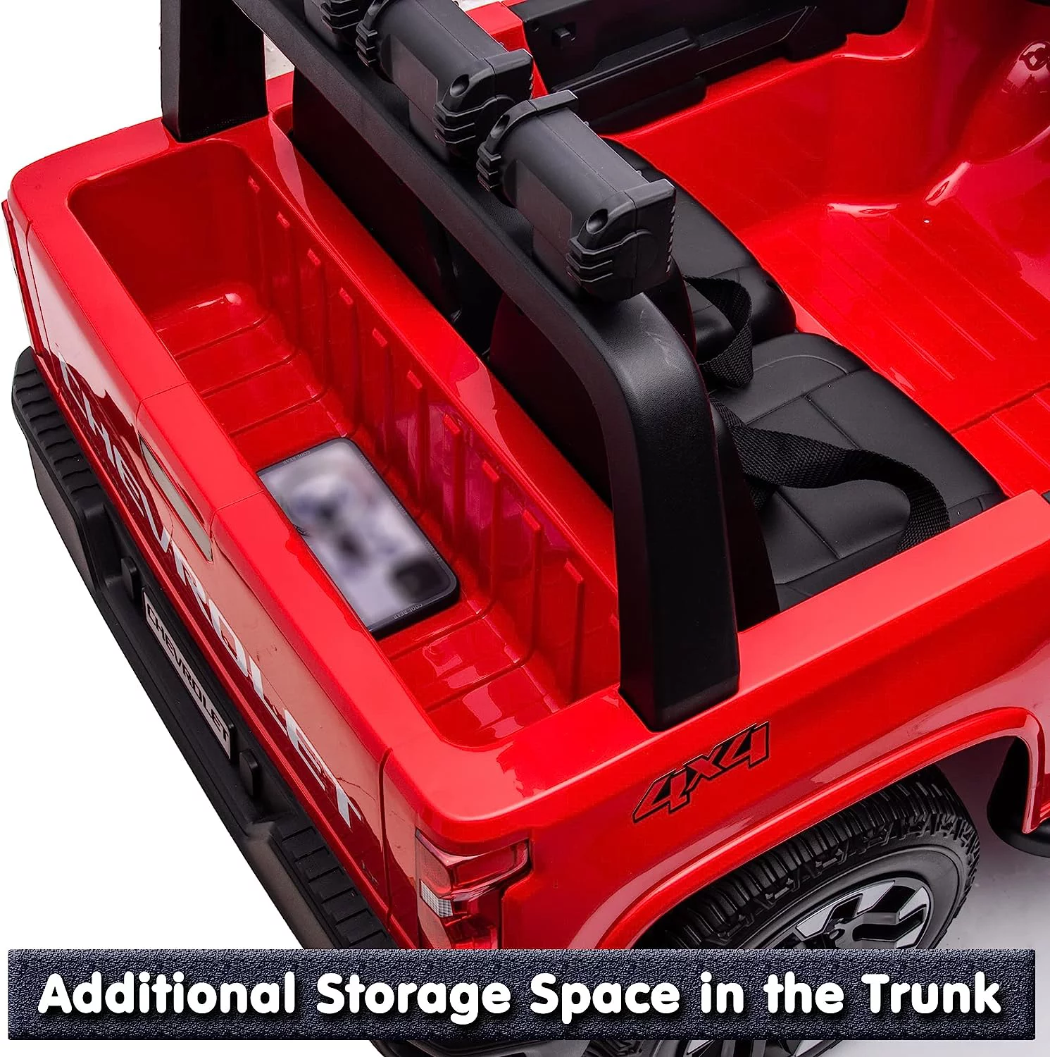 NEWWARE 24V Kids Ride on Car,Licensed Silverado HD 2 Seater Electric Car for Boys Girls,Kids 24V 2 Seater Ride On Car with Remote Control,24V Ride on Truck,Music,ABC,Electric Vehicle,Red