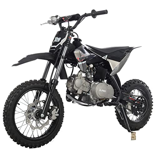 X-PRO 110cc Dirt Bike with Semi-Automatic Transmission, Kick Start, Big 14"/12" Tires! (Orange)