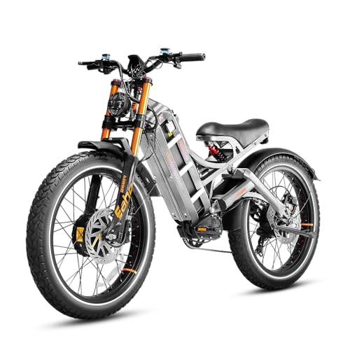 2025 Romeo Pro 3/Pro 2 Electric Bike for Adults 5000W/4000W Dual Motor E Bike 50/46MPH 60V/80Ah 52V/70AH Long Range Electric Bicycle,26 * 4.0 Fat Tire Full Suspension Electric Mountain Bike