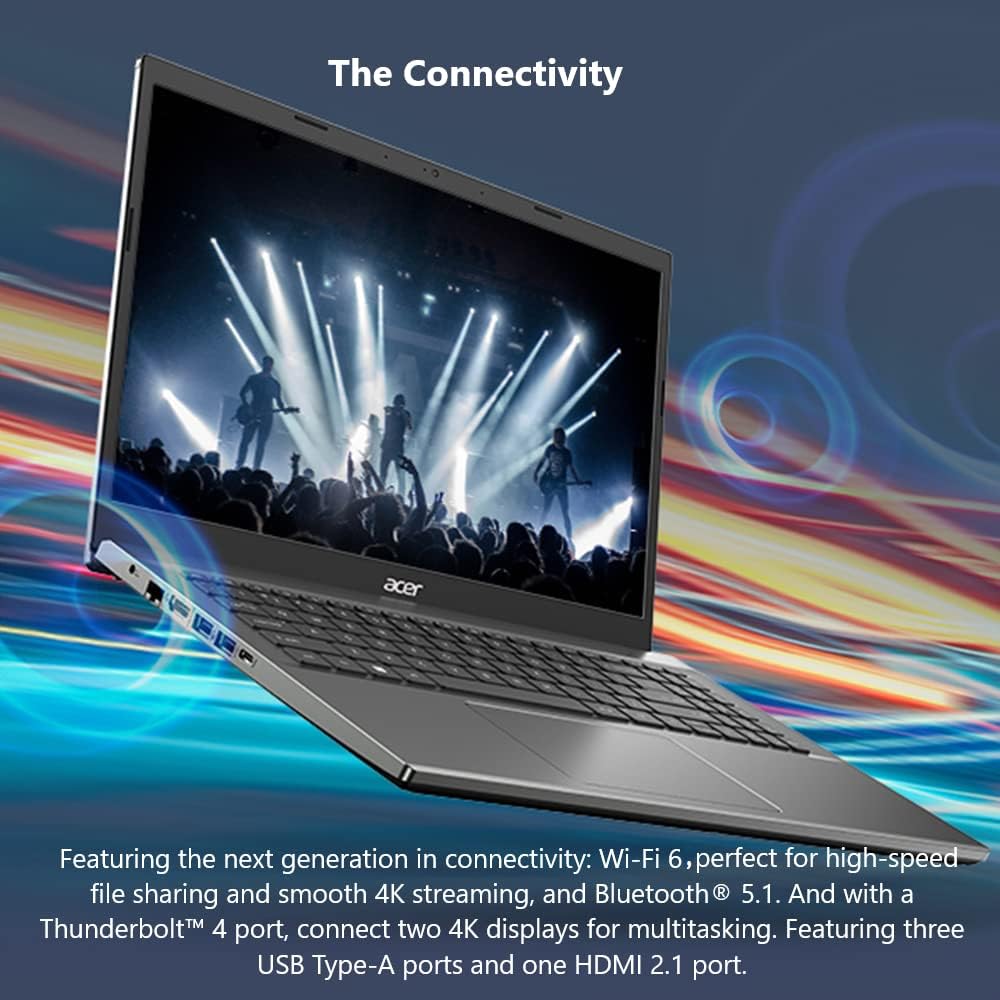 Acer Aspire 5 A515-57-55BX Slim Laptop | 15.6" Full HD IPS Display | Intel Core i5-12450H | 8GB DDR4 | 512GB PCIe Gen4 SSD | 802.11ax Wi-Fi 6 | Thunderbolt 4 | Fingerprint Reader | Windows 11 Home