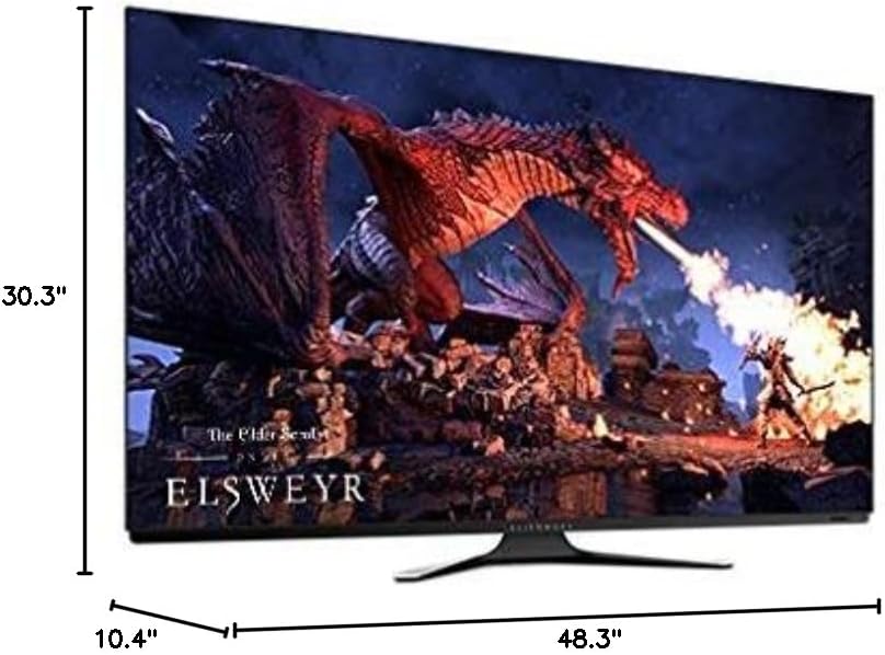 Alienware 55 OLED Gaming Monitor: AW5520QF, World’s First 55" OLED Gaming Monitor. Featuring 4K Resolution 3840 x 2160 at 120Hz True-to-Life Colors, Low Input Latency and AW Legend Industrial Design
