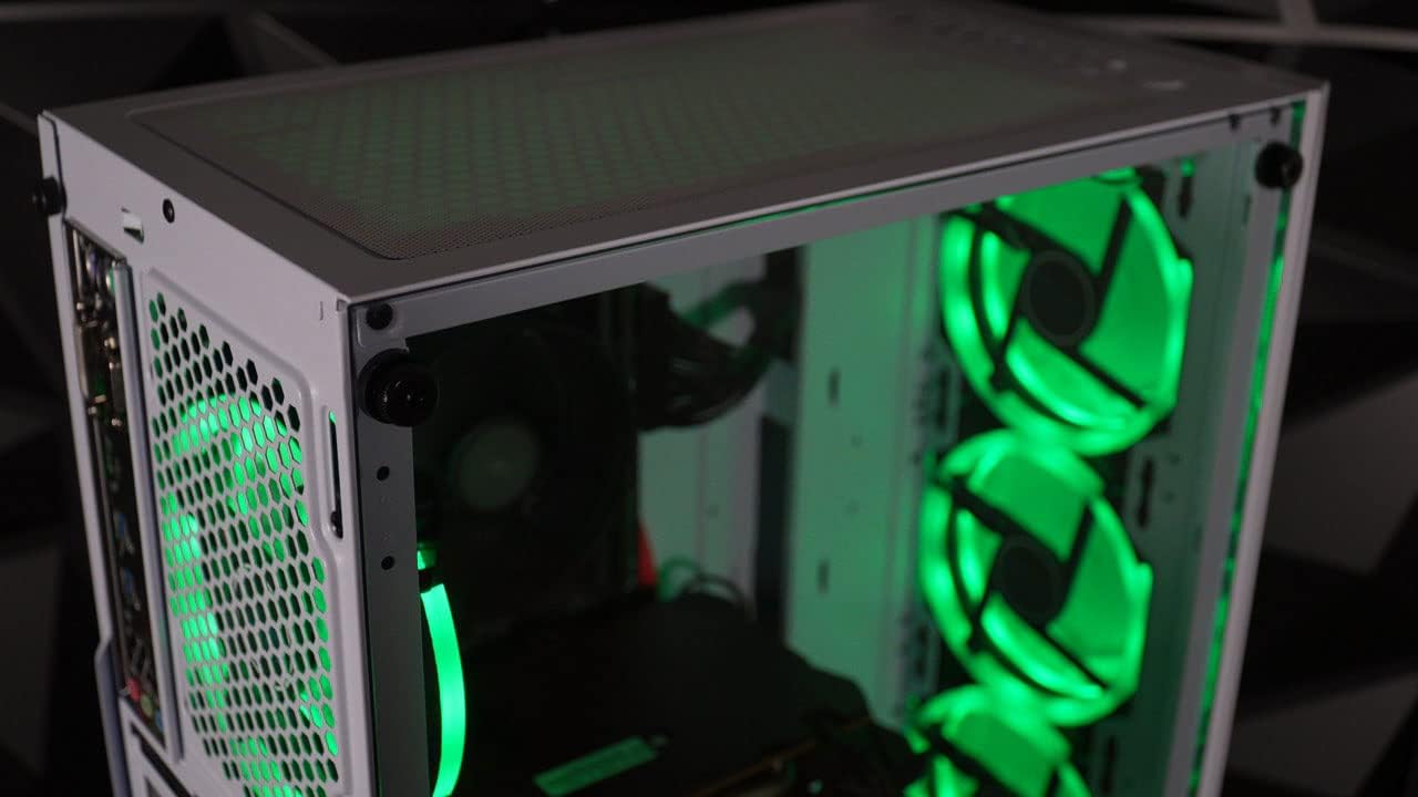 ViprTech Bandit Gaming PC - Intel Core i7 (3.90GHz), AMD RX 580 8GB, 16GB RAM, 1TB NVMe SSD, 700W PSU, Windows 10 Pro, WiFi, Bluetooth, RGB, Desktop Computer Tower White