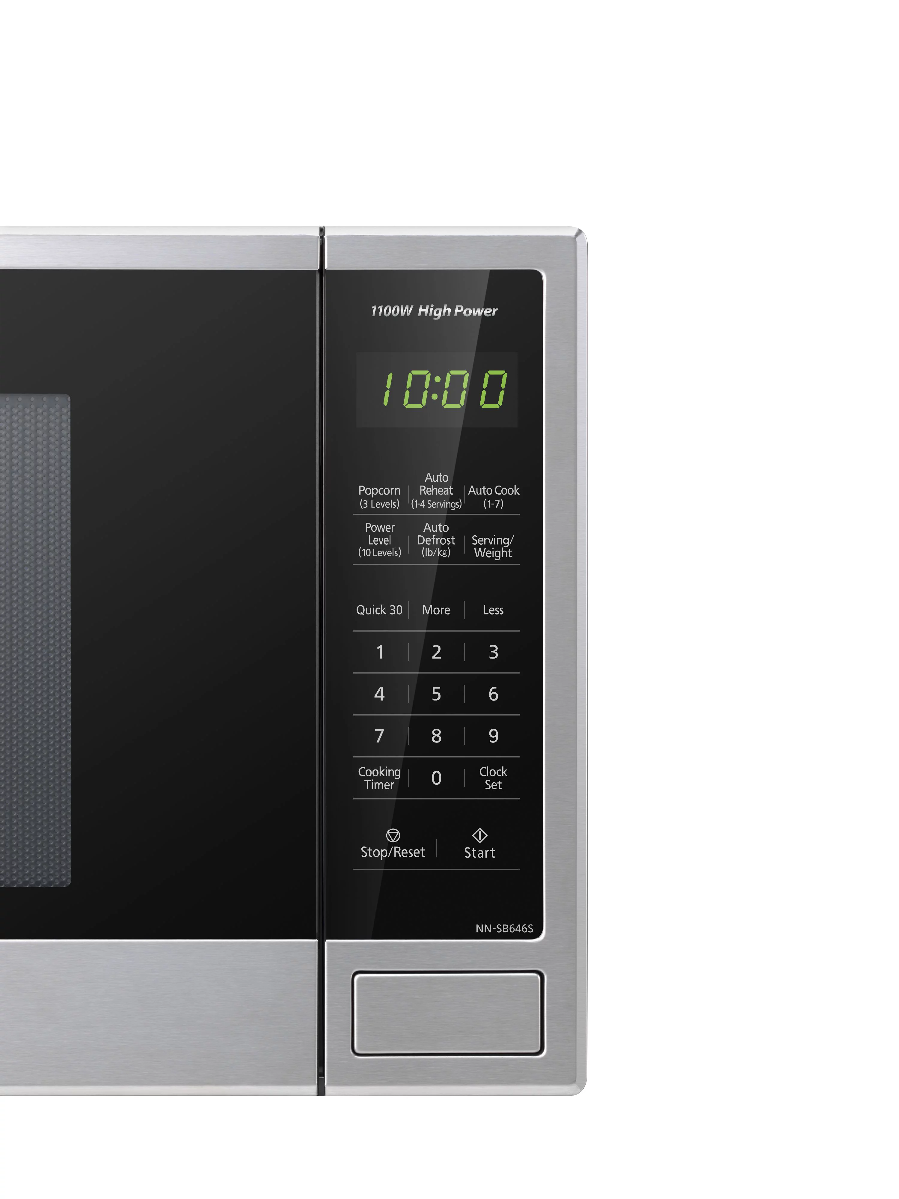 Panasonic 1.3 Cu. Ft. 1100W Countertop Stainless Steel Microwave Oven with Genius Sensor