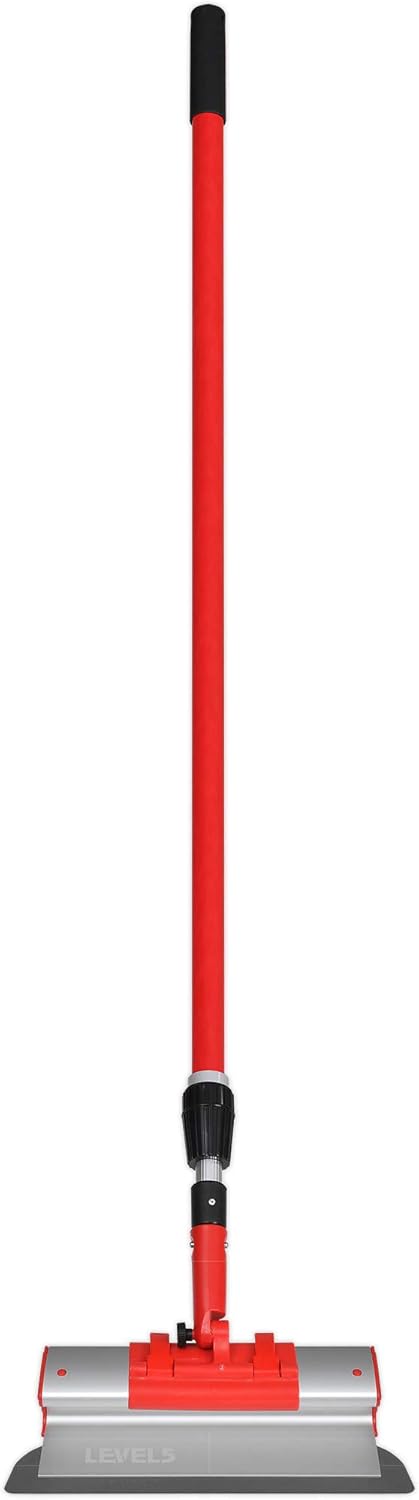 LEVEL5 Skimming Blade Combo, 10 Blade + 40 - 67 Extension Handle | Smoothing/Knockdown Drywall Knife | Extruded Aluminum & European Stainless Steel Construction | High-Impact End Caps | 5-422