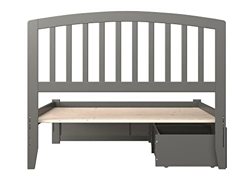 AFI Richmond Twin XL Size Platform Bed with Footboard & Storage Drawers in White