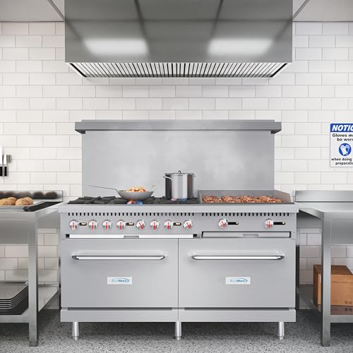 KoolMore 60 in. 6 Burner Commercial Range with 24 in. Griddle