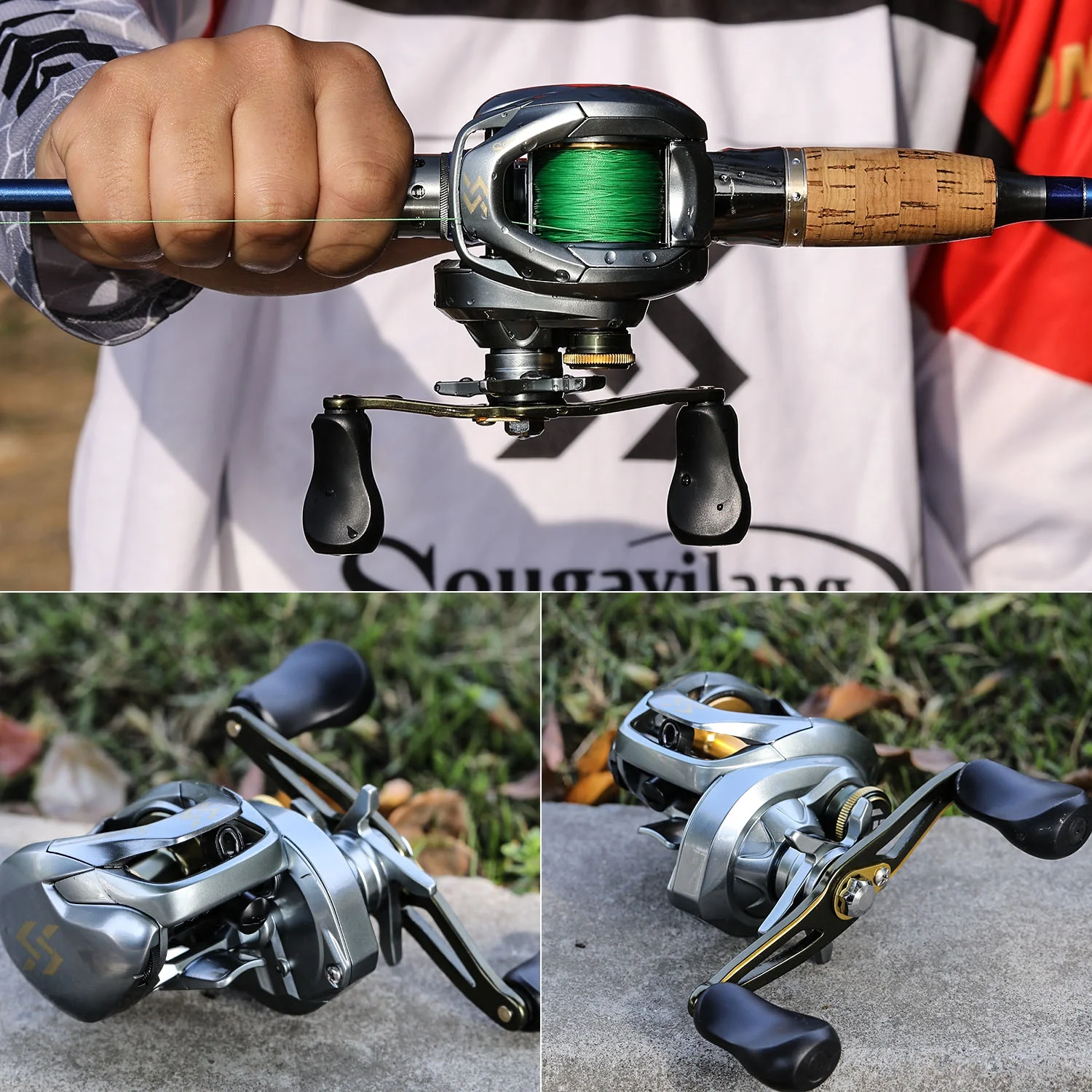 Sougayilang Baitcasting Reels 11+1BB High Speed Two-Tone Fishing Reel