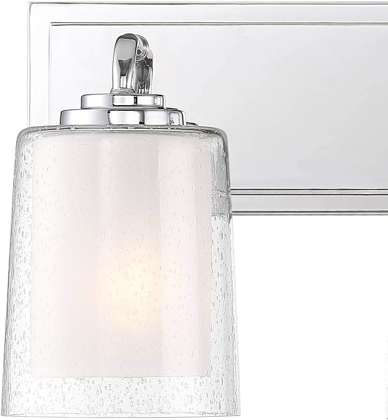 Possini Euro Design Mabelle Modern Wall Light Chrome Silver Hardwired 22 1/2" Wide 3-Light Fixture Mounted Clear Seedy Outer Frosted Glass Inner Bathroom Vanity Mirror House Home Hallway Room Decor