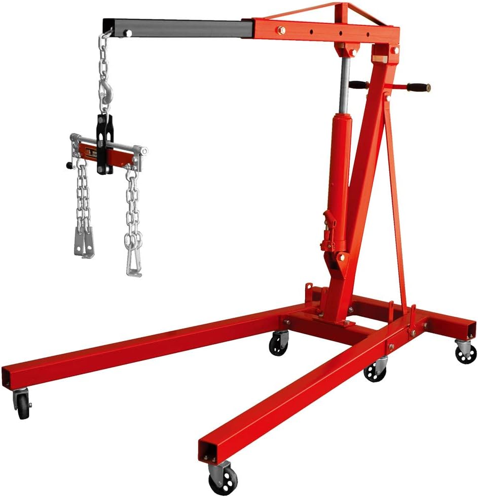 BIG RED T32100 Torin Engine Hoist Shop Crane Accessory: Steel 3 Position Engine Leveler with Adjustable Handle, 3/4 Ton (1,500 lb) Capacity, Red Pack of 2