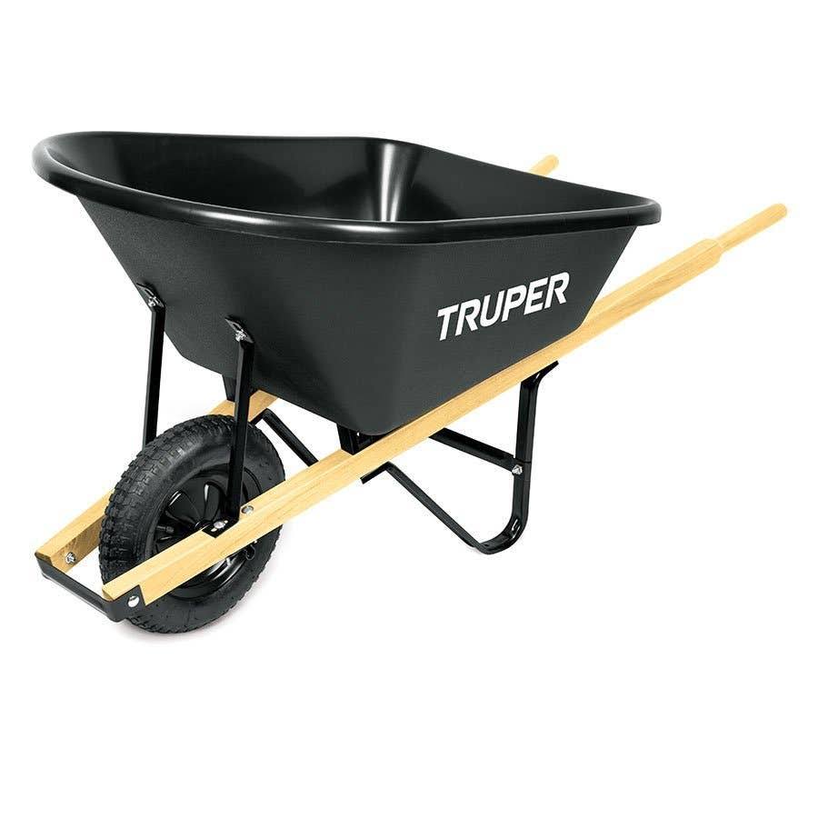 Truper Tru Tough 6 Cu. ft. Poly Tray Landscaper Wheelbarrow - North 40 Outfitters 34112