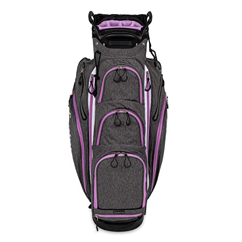 Founders Club Franklin Golf Push Cart Bag -Riding Cart Bag -Full Bag Rain Cover -Secure Push Cart Base -Light Weight -15 Way Full Length Divider-External Putter Tube-Embroidery Panel