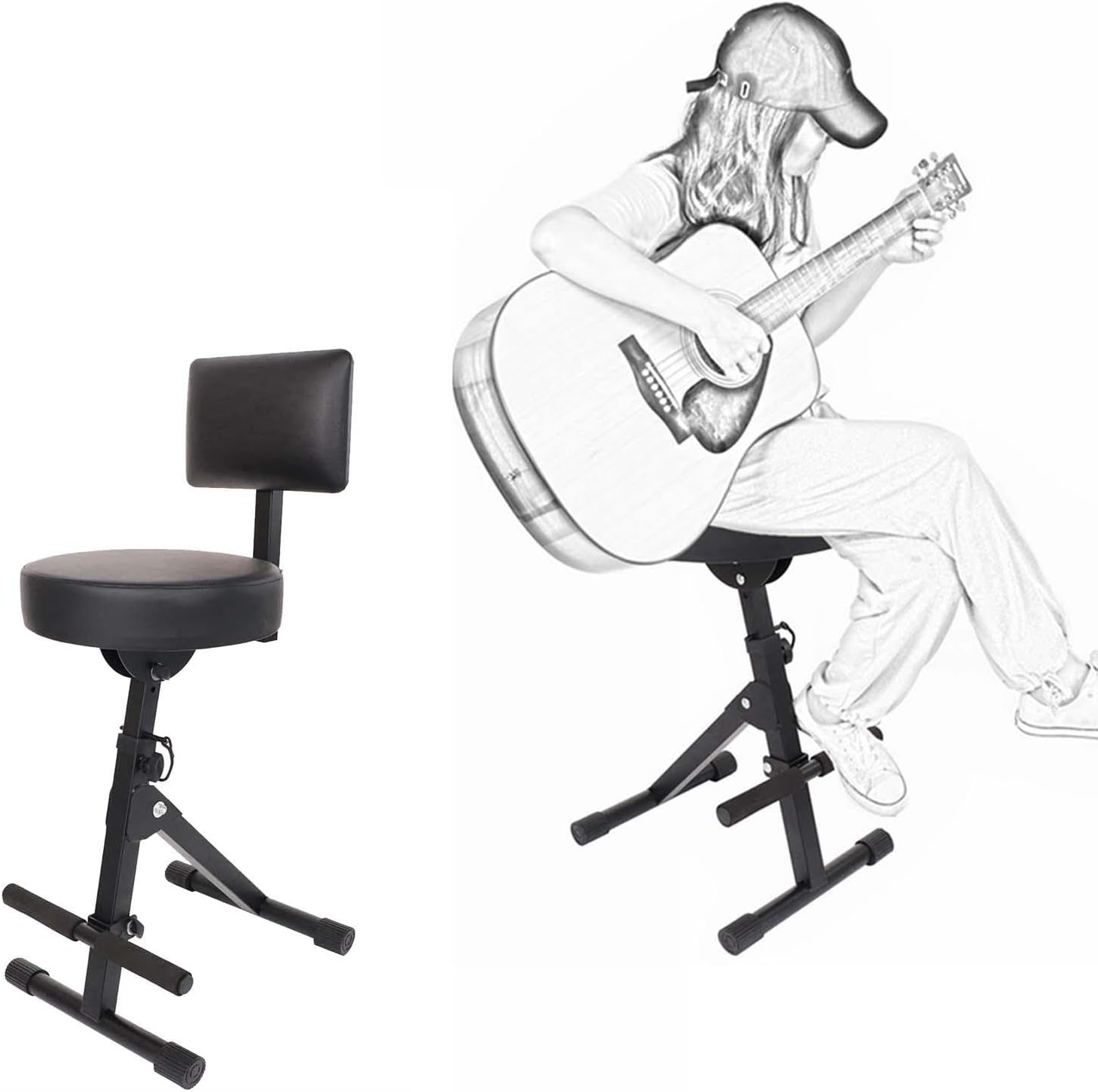 Guitar Chair Guitar Seat Drum Chair Guitar Stool for Bass Guitar Guzheng Guitarist Drum