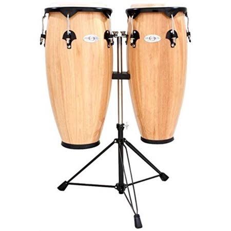 Toca Synergy Wood Conga Set w/ Double Stand - Natural