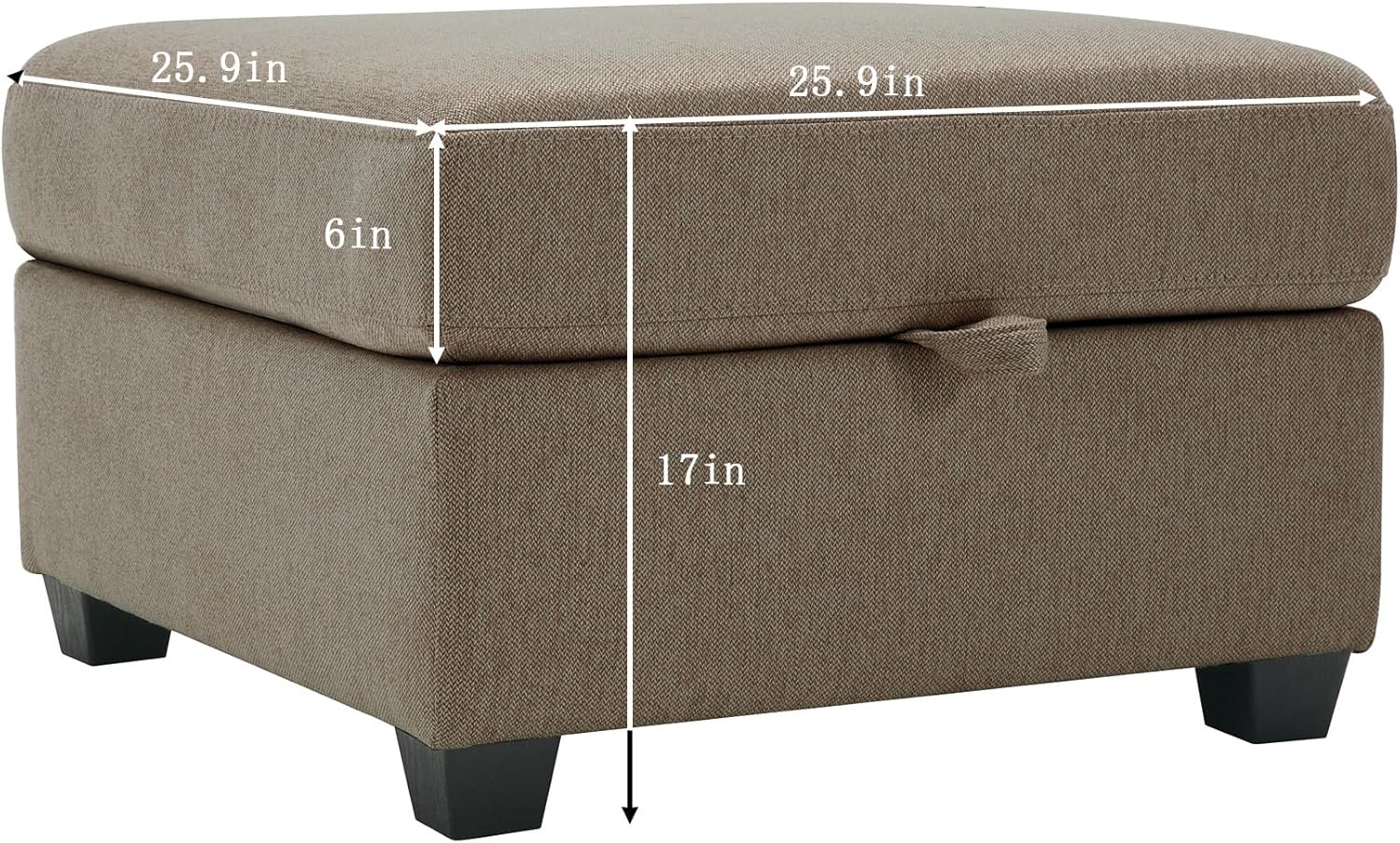 Reversible Sectional Sofa Modern Modular Sectional Couch with Chaise U Shaped Corner Sectional 5 Seater Modular Sofa with Storage Seats, Adjustable Arms and Backs - Brown