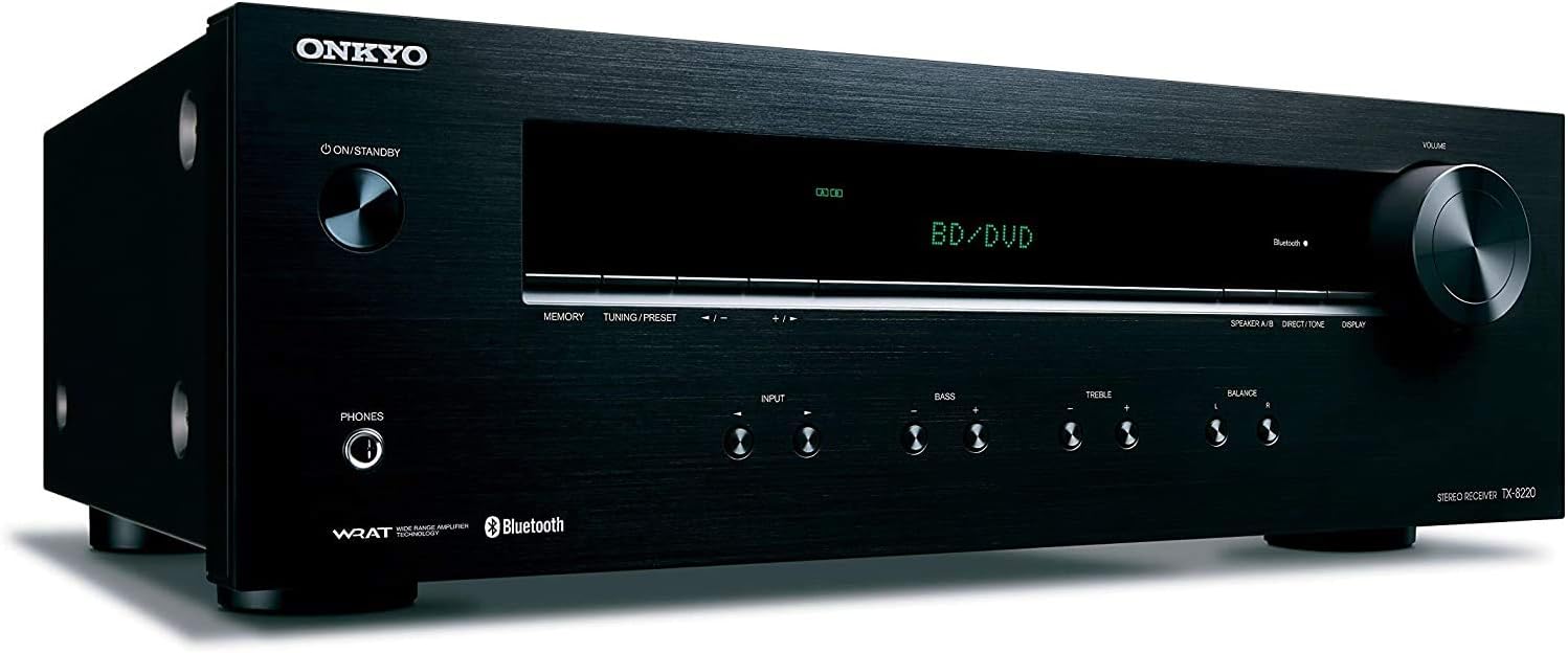 Onkyo TX-8220 2 Home Audio Channel Stereo Receiver with Bluetooth,black