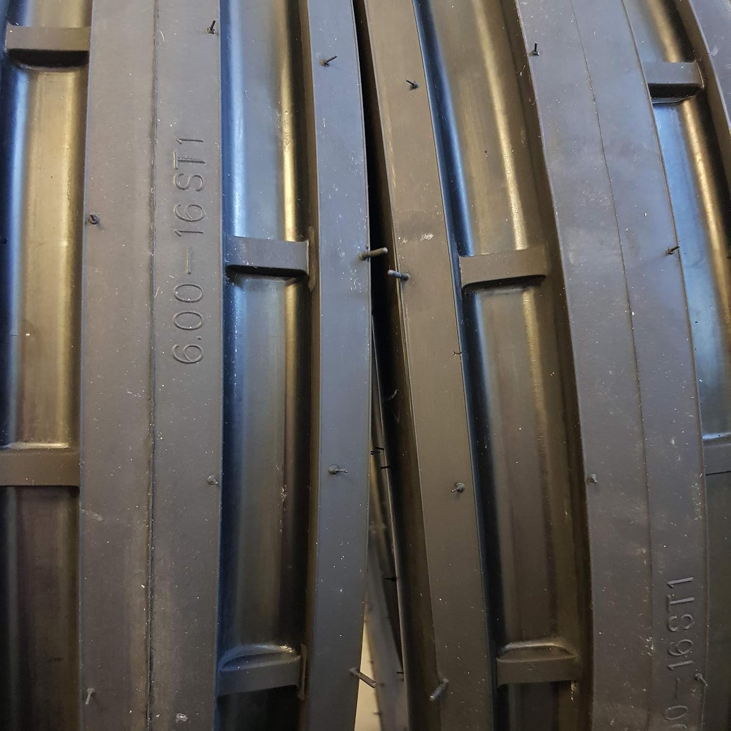 (2)5.50-16, 5.50X16 ROAD CREW ST1 6 PLY 3 Rib Tractor Tires w/Tubes