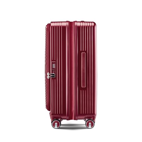 Merax 3 Piece Luggage Sets, Expandable Carry On Luggage with TSA Lock Airline Approved, PC Hard Shell and Lightweight Suitcase with Front Pocket and Spinner Wheels, Silver