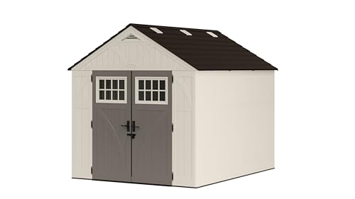 Suncast 8' x 10' Heavy-Duty Resin Tremont Storage Shed, Sand