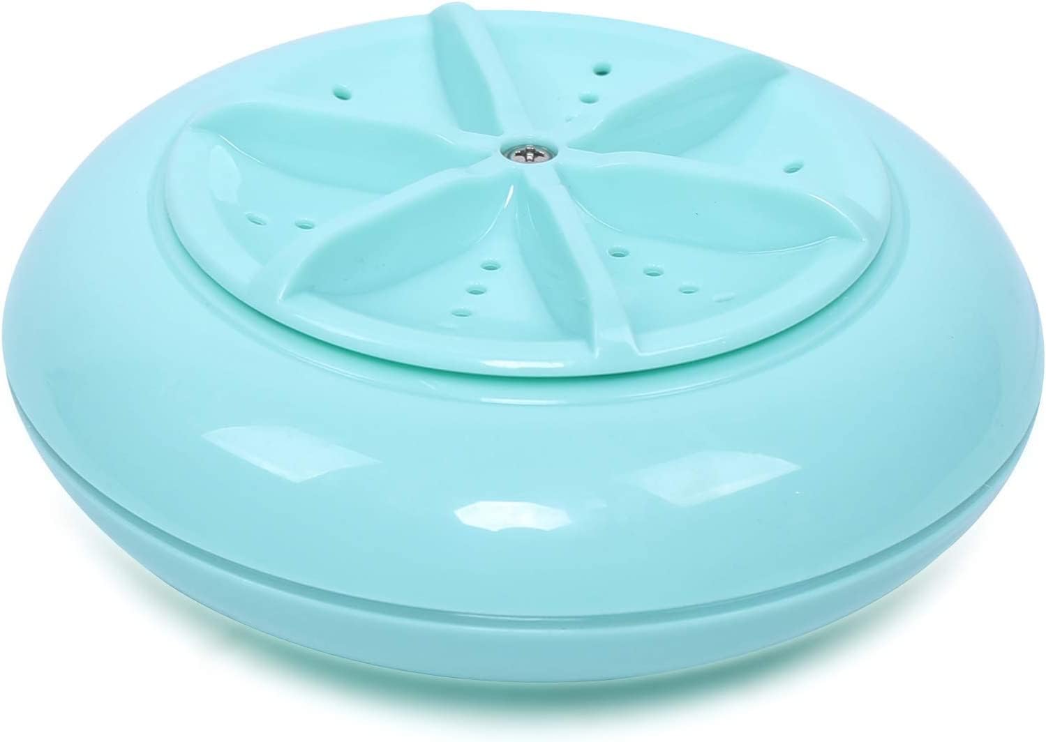 Portable Washing Machine USB Washer Compact Counter Top Washing Machine Rotary Laundry Machine for Camping Traveling RVs Dorms Small Space, 6.69x6.69x6.69 Inch(Blue)