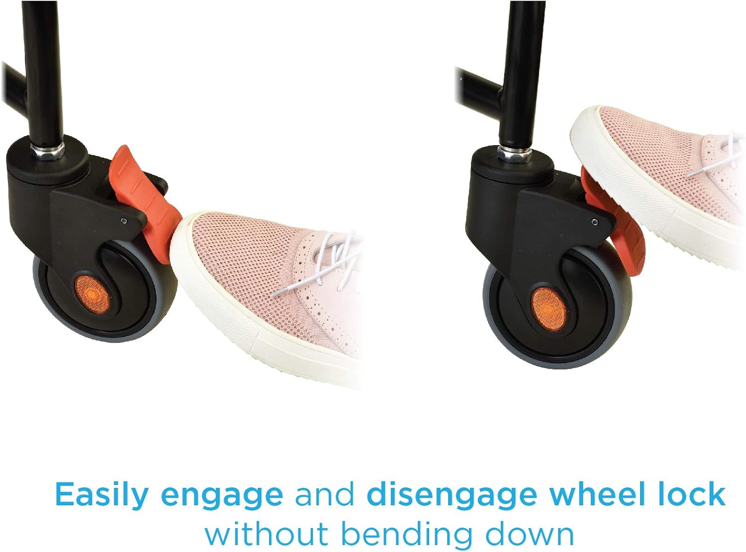 NOVA Medical Products Drop Arm (for Easy User Transfer) Transport Chair Commode, Rolling with Locking Wheels & Removable Padded Seat, Hammertone 1 Count