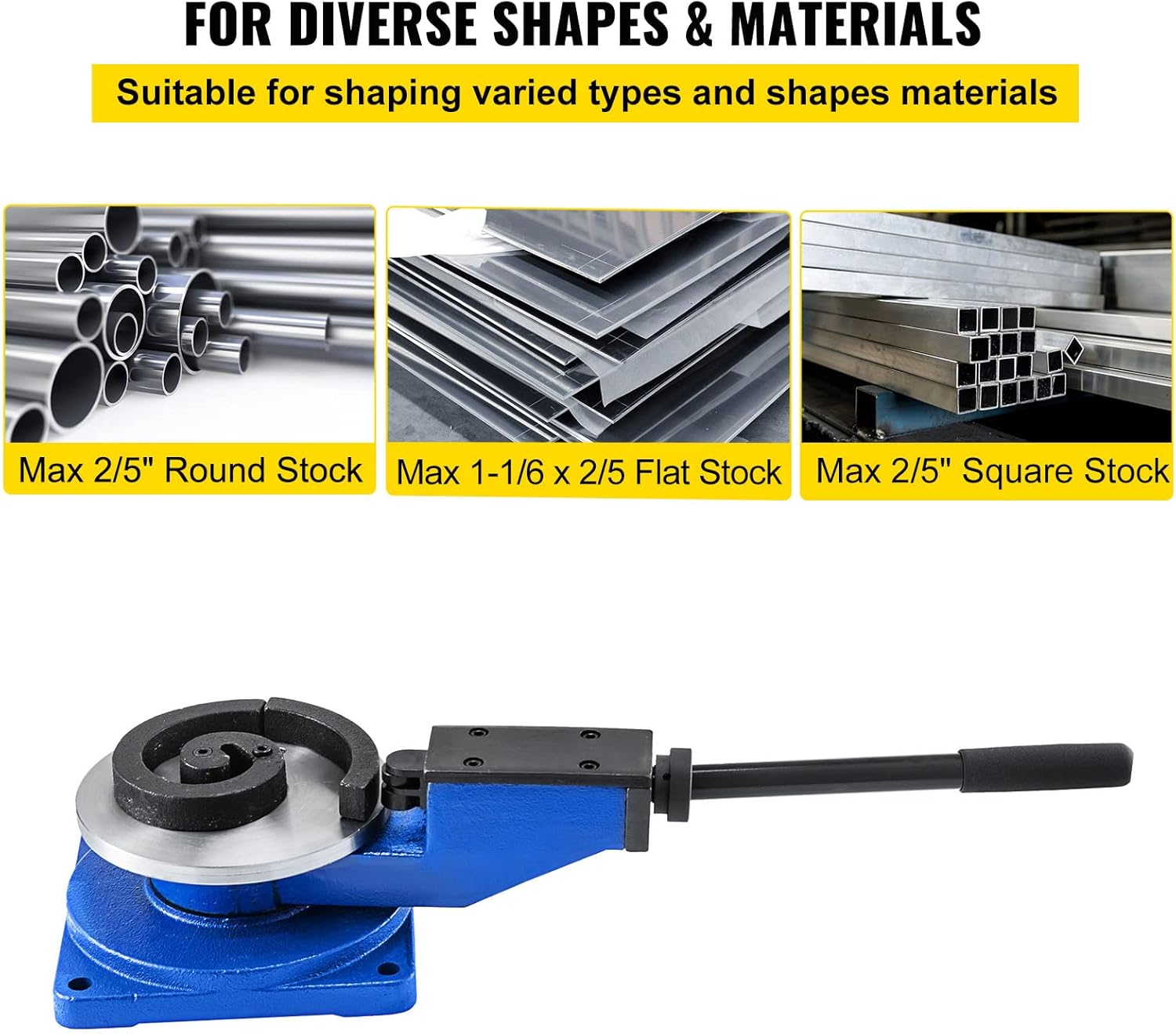 Happybuy Metal Scroll Bender SBG-30, High-Hardened Steel Scroll Bender With 3 Scroll Bender Tools, Universal Metal Rod Bender For Steel Brass Cooper Aluminum
