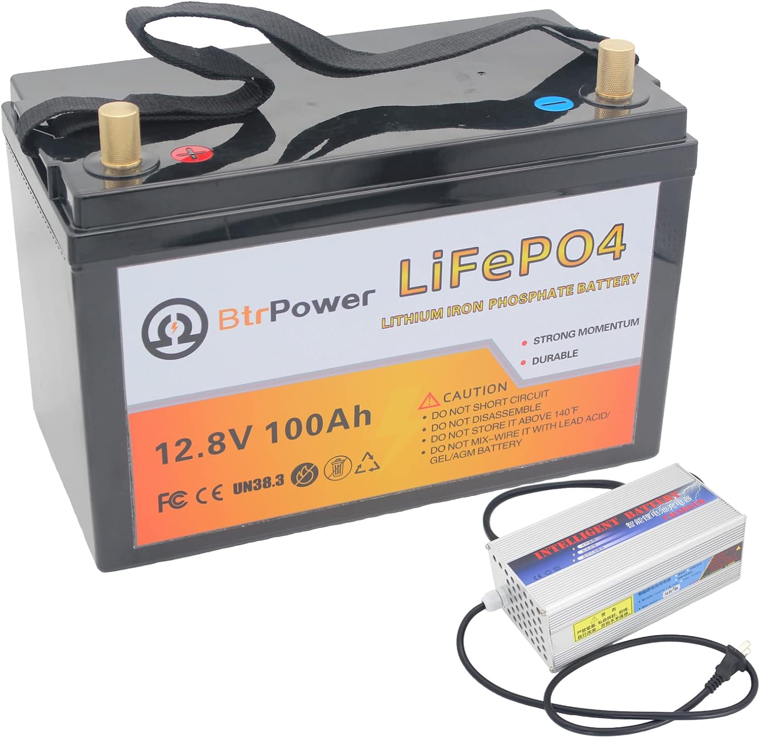 12V 50AH Lithium Battery,5000+ Deep Cycle LiFePO4 Battery with Built-in 50A BMS fit for Home Storage,Trolling Motor,RV,Off-Grid System,Solar Power System,Marine (12V 50AH)