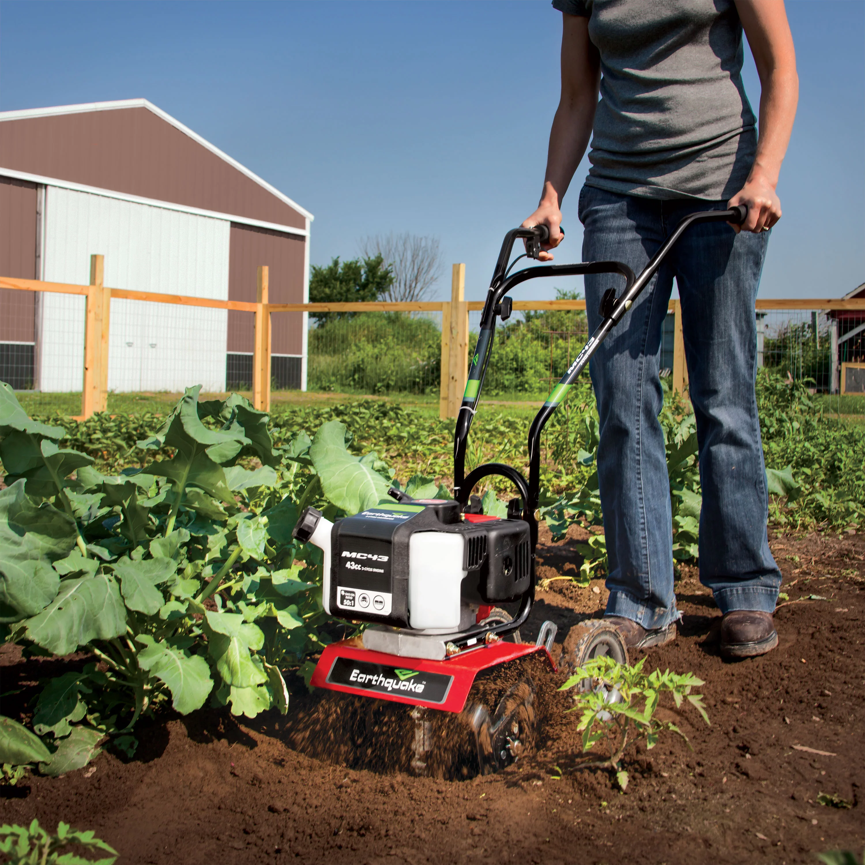 Earthquake MC43 Mini Cultivator Tiller with 43cc 2-Cycle Viper Engine, 5 Year Warranty