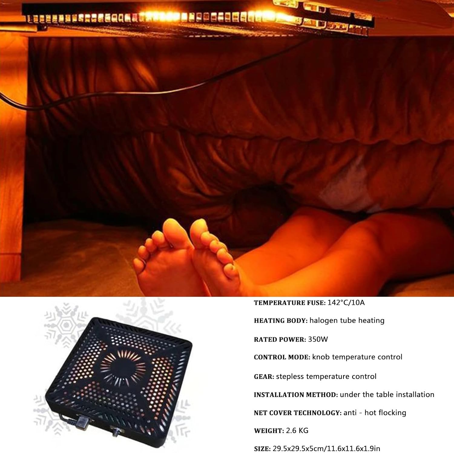 Coffee Table Household Square Heating Table Japanese Folding Tatami Coffee Table Floor Tea Table Multifunctional Low Table for Sitting On The Floor Furniture