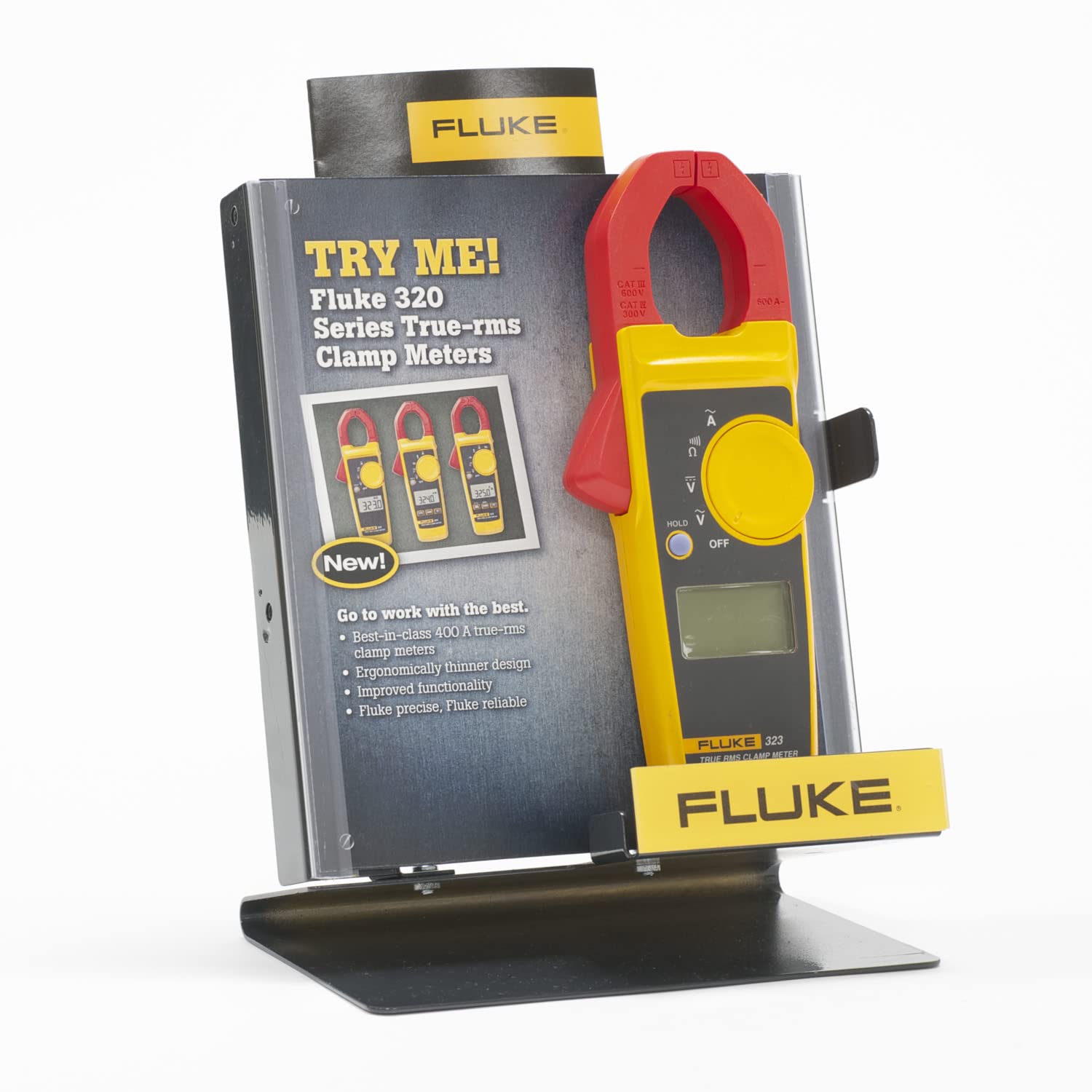 Fluke 323 Clamp Meter For Commercial/Residential Electricians, Measures AC Current To 400 A,Measures AC/DC Voltage To 600 V, Resistance And Continuity, Includes 2 Year Warranty And Soft Carrying Case