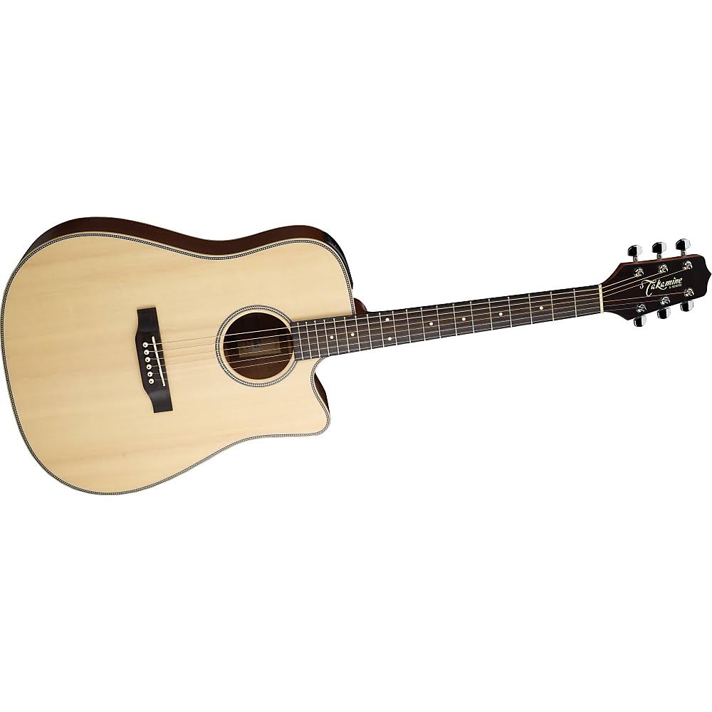 Takamine G Series EG511SSC Cutaway Dreadnought Herringbone Acoustic-Electric Guitar Natural