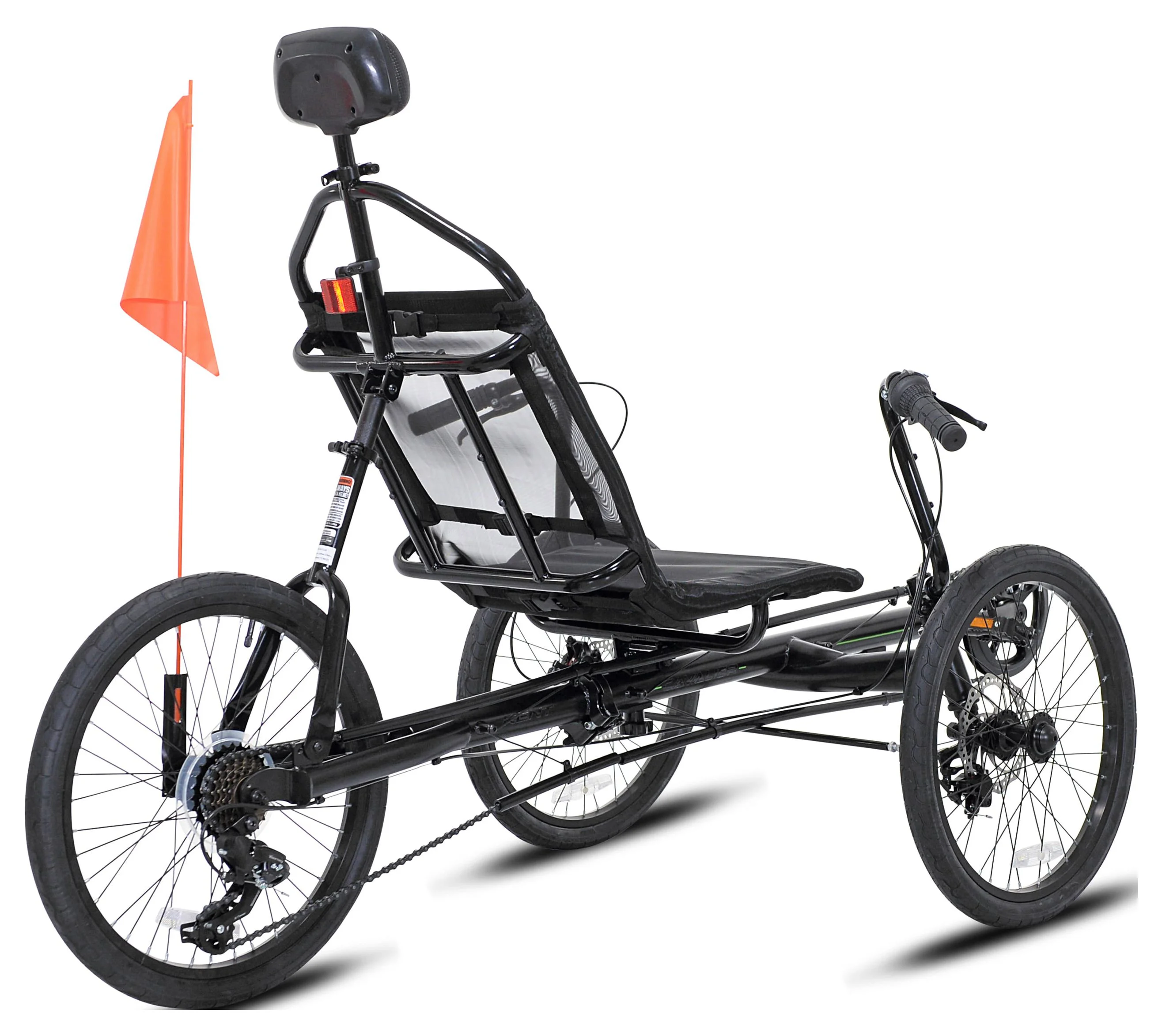 Kent 20" Unisex Cavalier Recumbent 3-Wheel Bike / Trike, Black