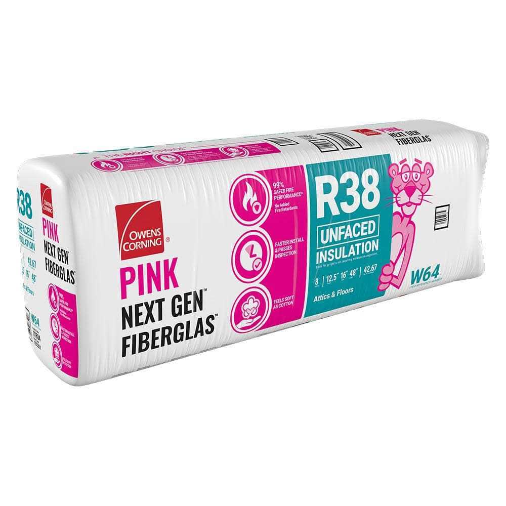 Owens Corning R-38 Unfaced Fiberglass Insulation Batt 16 in. x 48