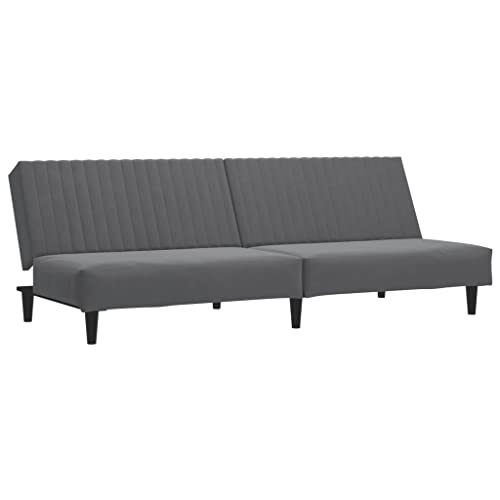 Sofas & Couches 2-Seater Sofa Bed Dark Gray Velvet,Versatile Sofa Bed with Velvet Upholstery and Convertible Design for Living Rooms, Apartments, and Offices Living Room Furniture
