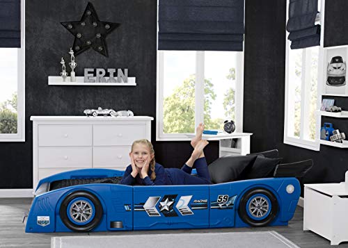 Delta Children Grand Prix Race Car Toddler and Twin Bed, Black