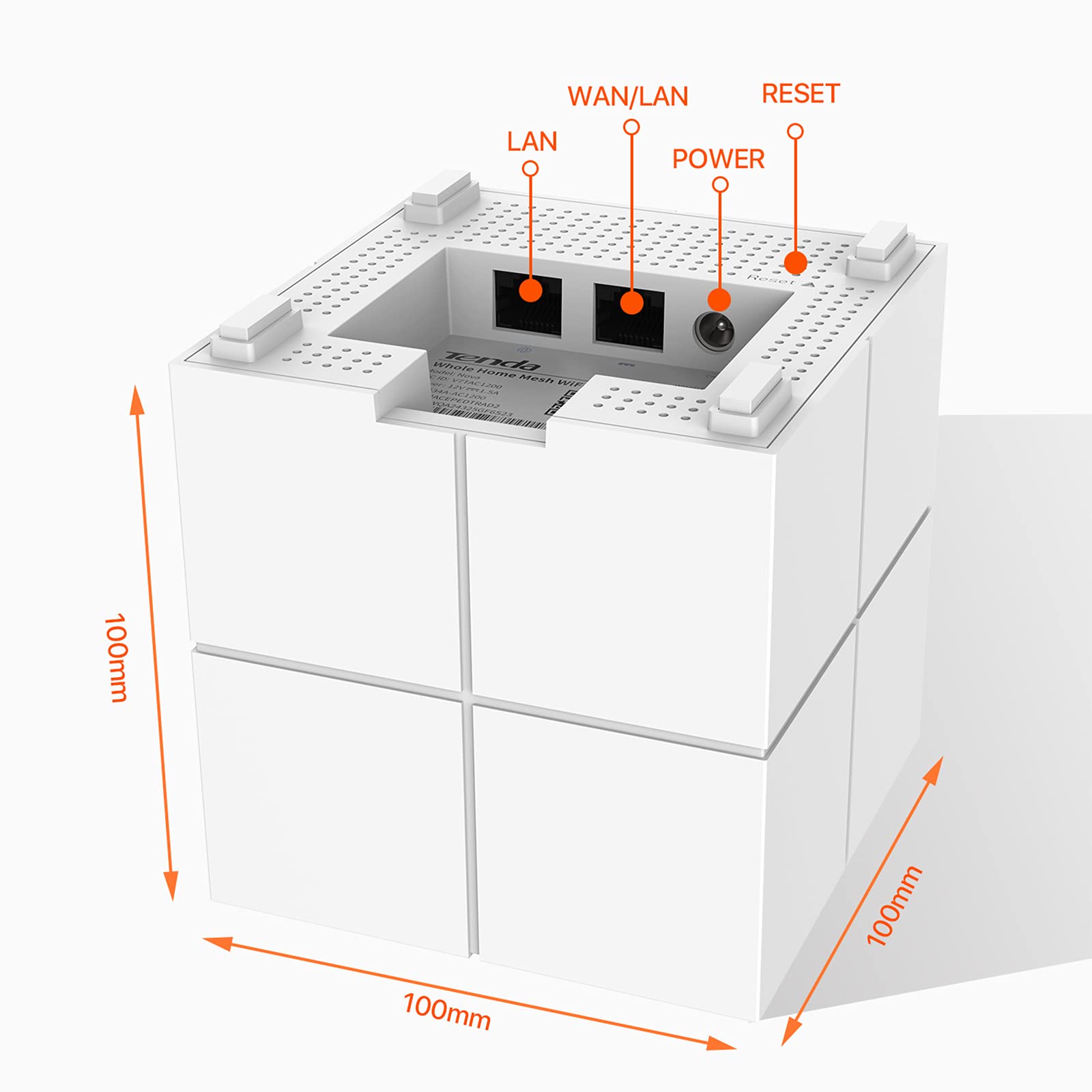Tenda Nova Mesh WiFi System (MW6)-Up to 2000 sq.ft. Whole Home Coverage, Replaces WiFi Router and Extender, Single Add-on Unit Simply Connects to an existing Nova Mesh WiFi Network, 1-Pack
