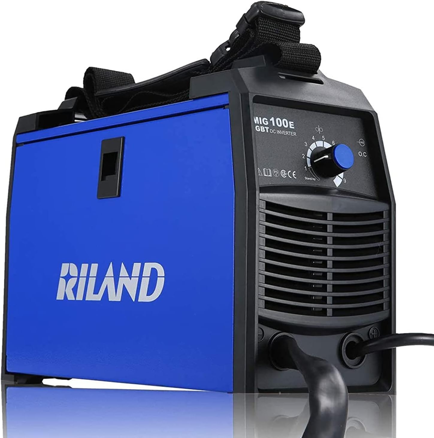 RILAND MIG Welder, MIG Welding Machine, Automatic Wire Feed Welder, Flux Cored Welding Machine with DIY Home Portable Welder Accessories 110/115/120V-MIG 100E (MIG 100E)