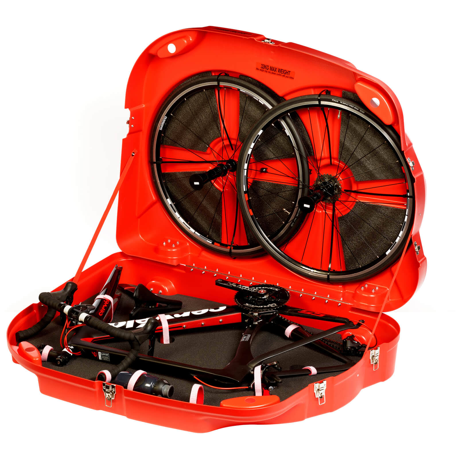 Bonza Hard Bike Travel Case - Red