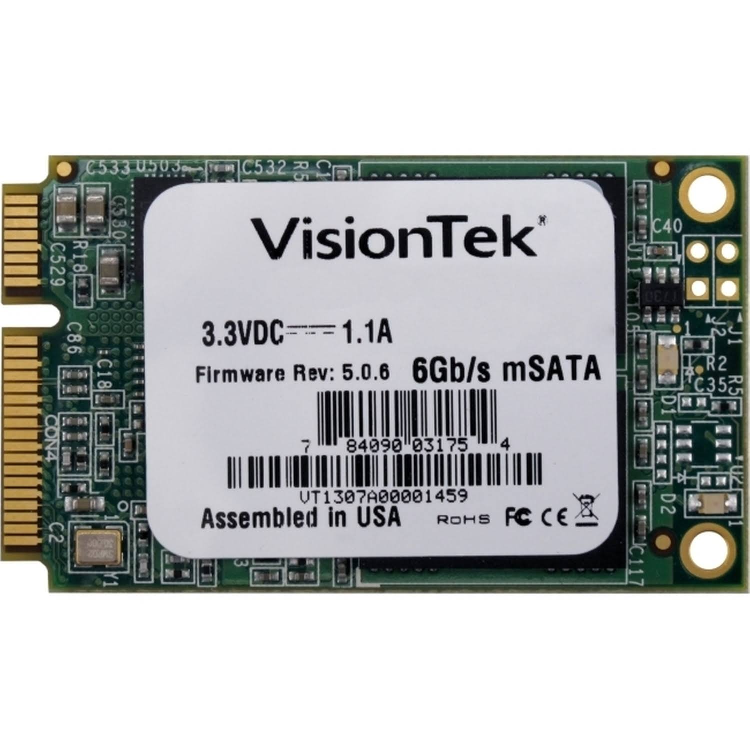 Visiontek mSATA 480GB Internal Solid State Drive