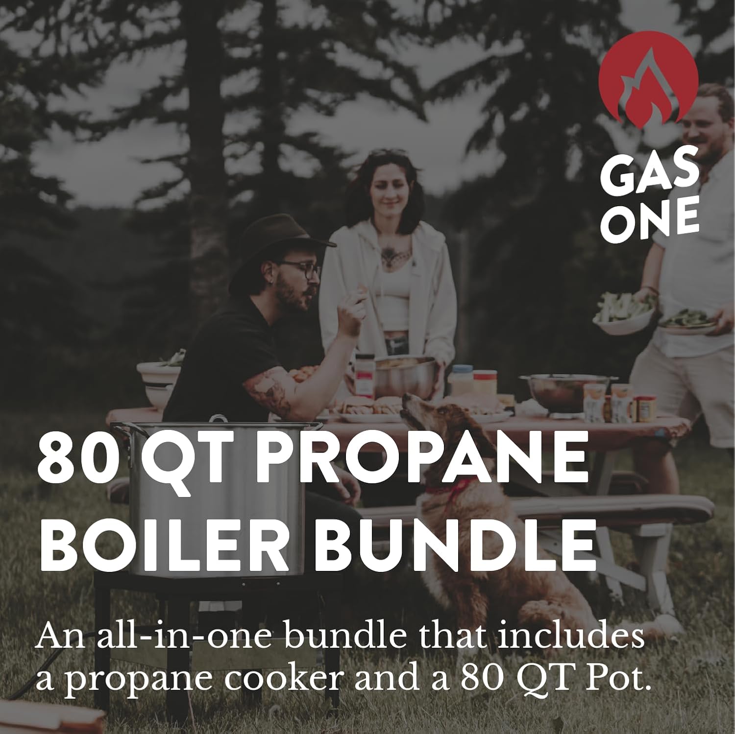 Gas One Seafood Boil Kit with Propane Burner, Propane Regulator, 80Qt Pot with Basket – Heavy Duty Construction Seafood Boil Pot for Outdoor Cooking – Easy to Clean and Durable Crab Boil Pot
