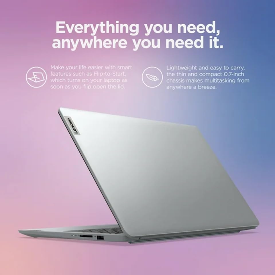 Lenovo 15.6" Laptop with Intel i5-1235U, IdeaPad 1i, 15.6" FHD Anti-Glare Display, 12th Gen Intel Core i5-1235U 10-core Processor, Intel Iris Xe Graphics, Windows 11 Home(16GB RAM | 1TB SSD)