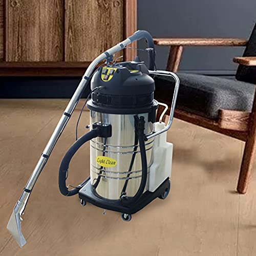 60L/15.85Gal Commercial Carpet Cleaning Machine 3 in 1 Pro Carpet Extractor Portable Carpet Shampoo Machine Stainless Steel Carpet Cleaner Machine Wet Dry Shampoo Vacuum Cleaner for Car Detailing