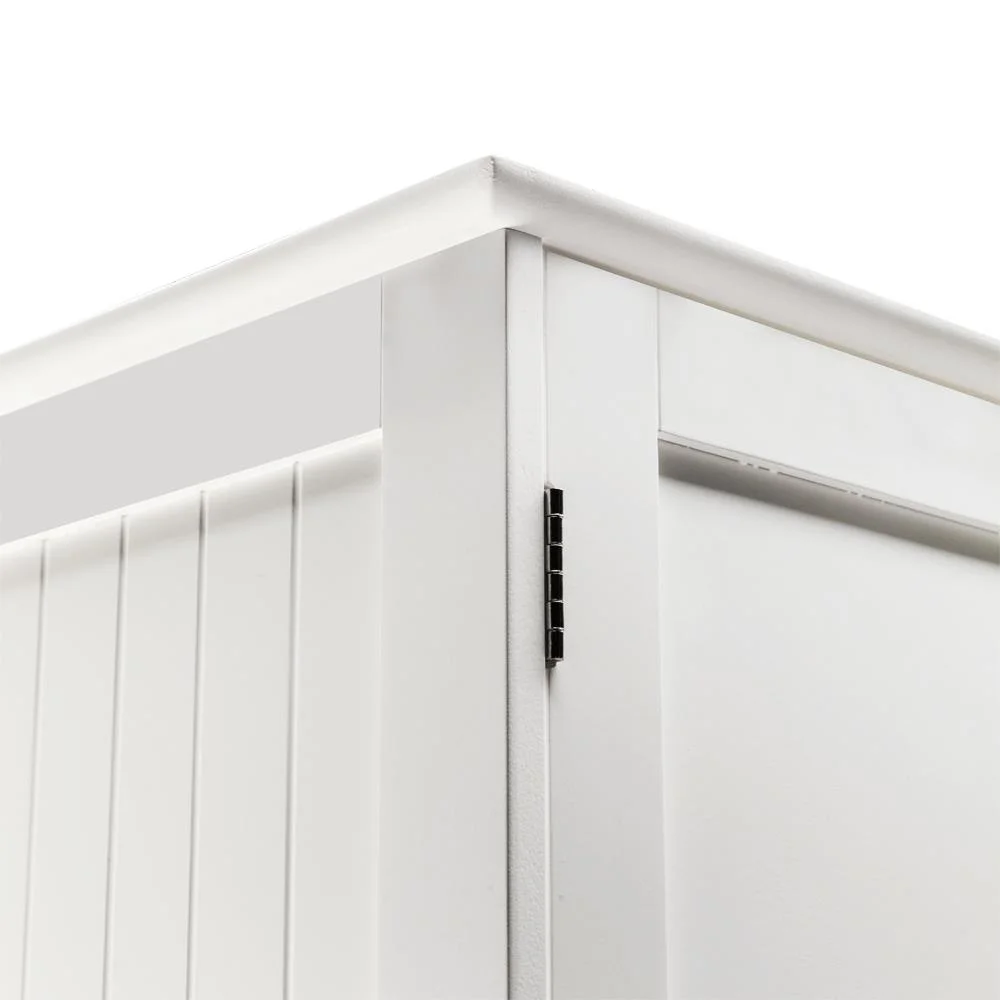 Pedestal Under Sink Storage Bathroom Vanity Cabinet Freestanding Space Saver Organizer with Shelves, White
