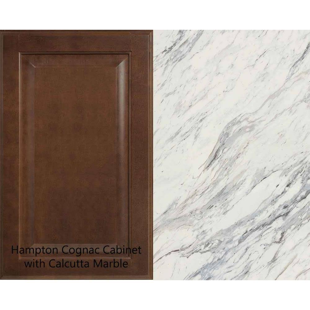6 ft. Laminate Countertop Kit in Calcutta Marble with Valencia Edge