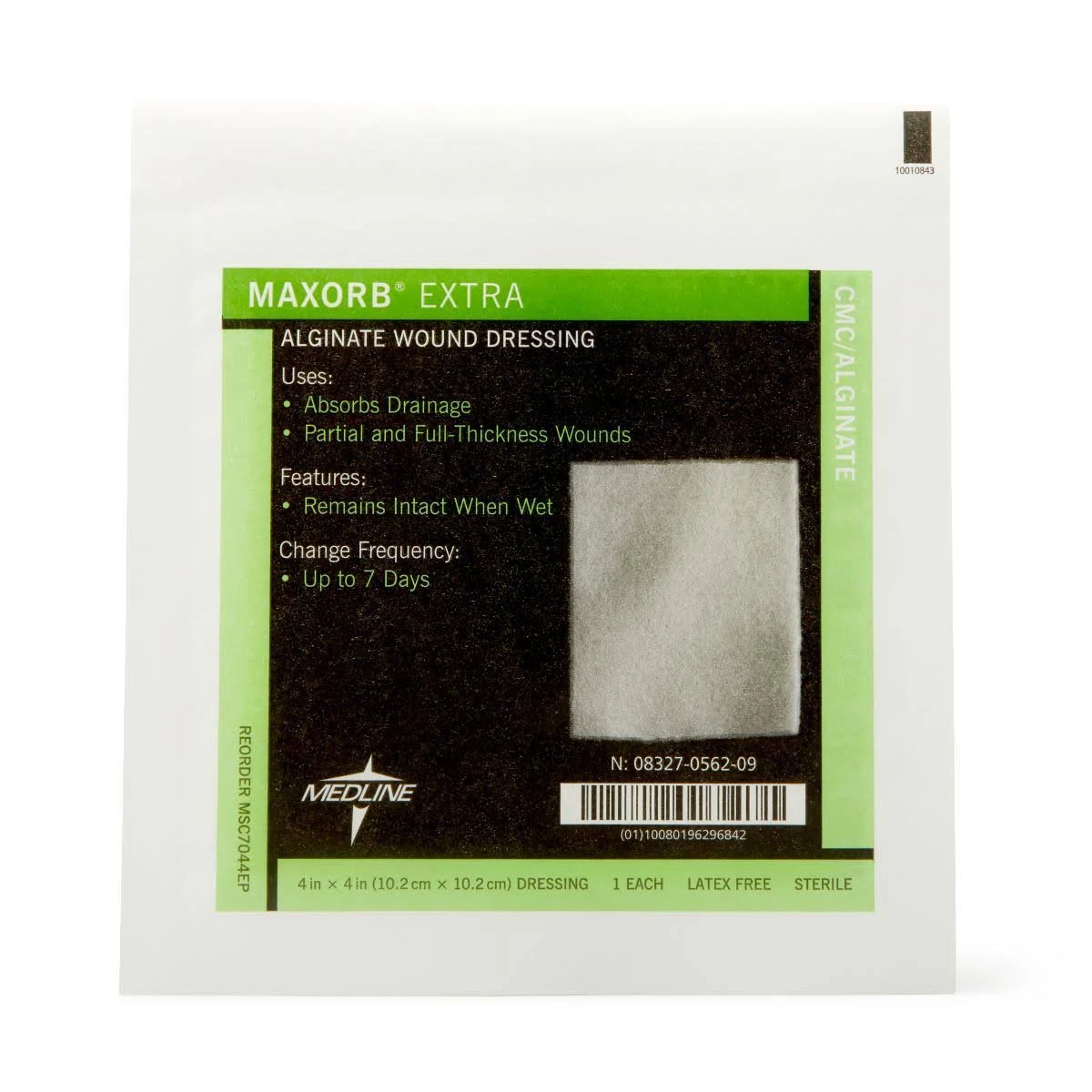 Maxorb Extra CMC / Alginate Dressings, 4x22 x 8x22 (Case of 50)