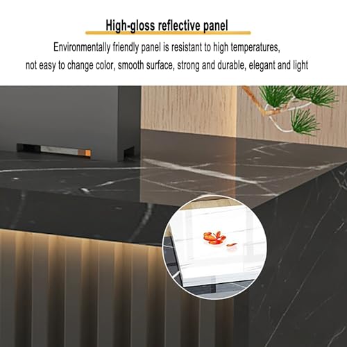 Front desk reception counter with lockers, reception desk with led lights, ,Retail Counter for Clothing Store, reception desk for sale, suitable for company facade, salon reception, etc.(B-2,120*60*10
